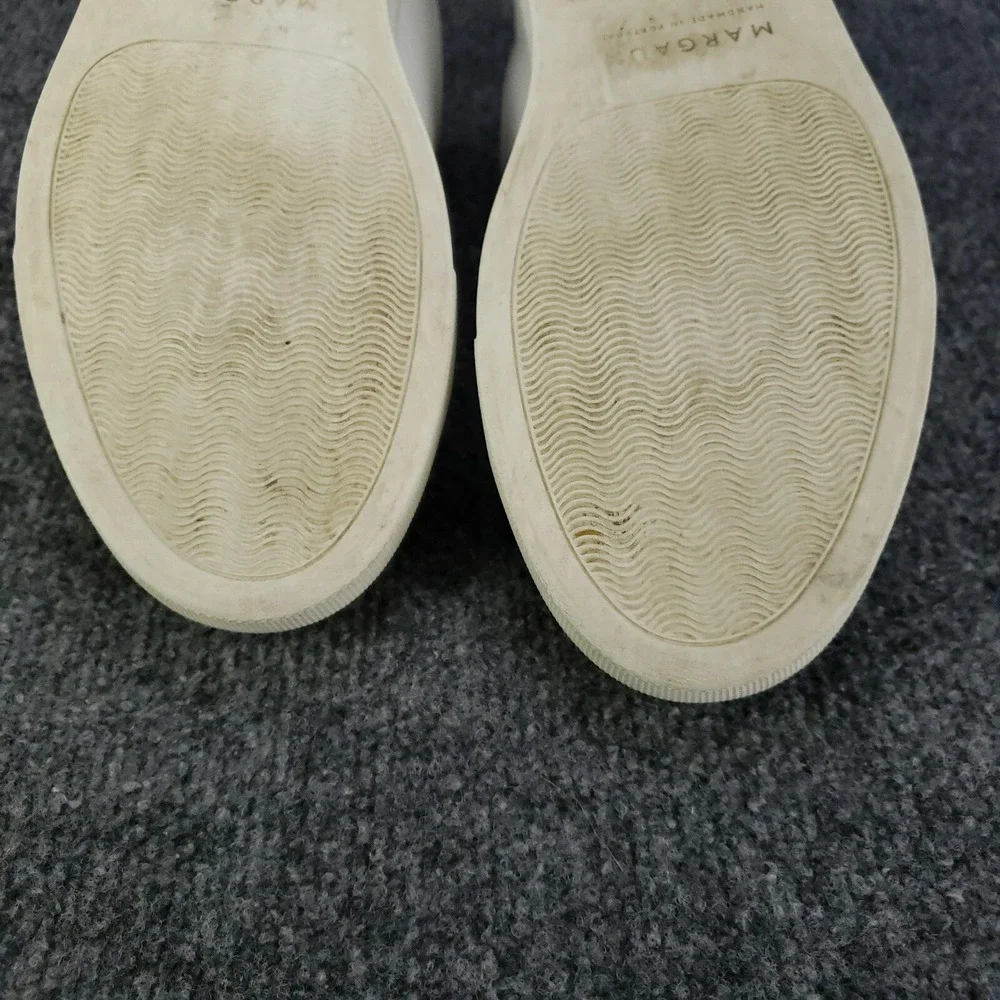 Margaux The Sneaker Women's EU 39.5 / US 9.5 White‎ Calf Leather Handmade Shoes - Picture 8 of 16
